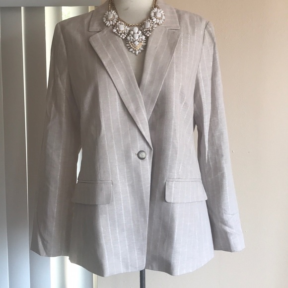 NWT, Linen Shimmer Blazer🍂🍁💜 - Picture 2 of 7